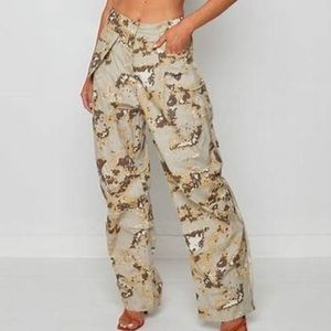LIONESS Camo Print Cargo Pant